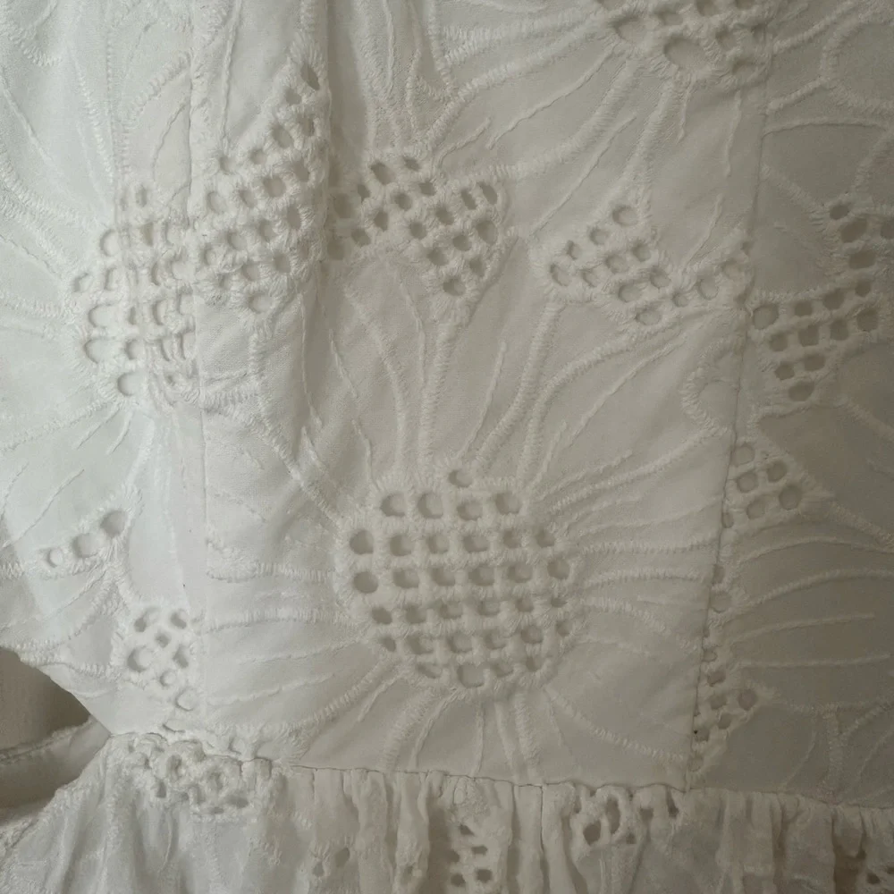 Milly Bea Tournesol Eyelet Dress, white, Size 4